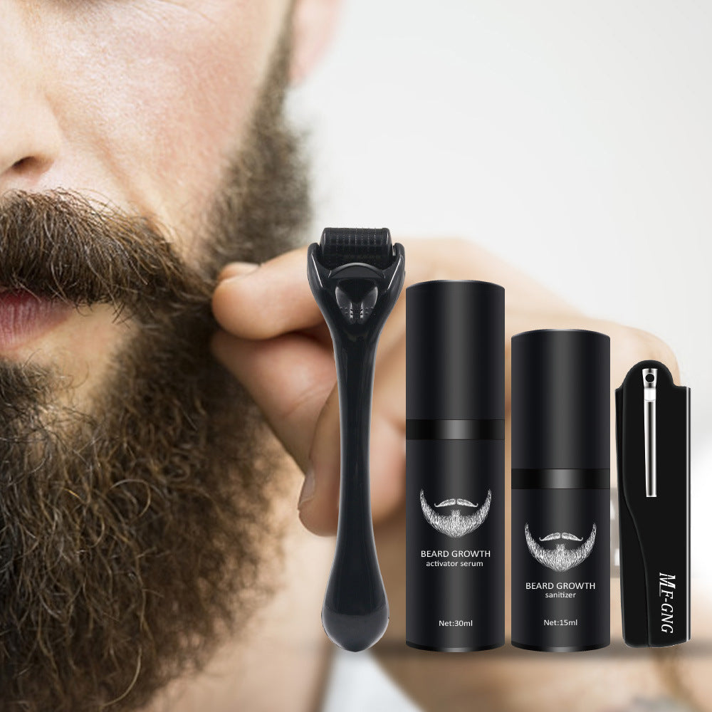 Men's Beard Grooming Kit - Roller Cleaning Disinfectant