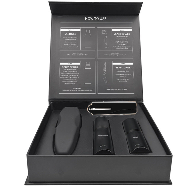 Men's Beard Grooming Kit - Roller Cleaning Disinfectant