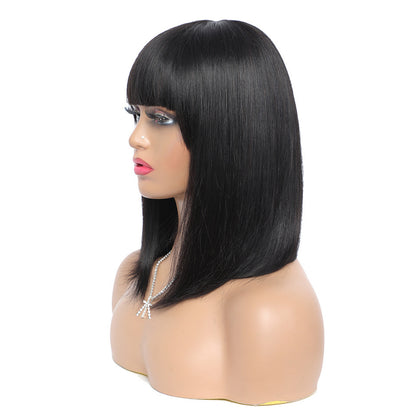 Women's Short Hair Series Sleek Real Hair Bob Wig