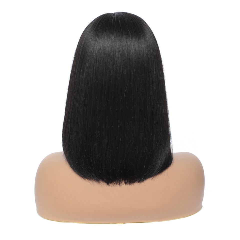 Women's Short Hair Series Sleek Real Hair Bob Wig